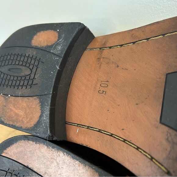 Stacy Adams Tan Brown Leather Oxford Dress Shoes Men’s 10.5 good preworn conditi main image 5